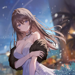 This is a pixiv picture whose title is パーティーを抜け出して.