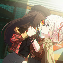 This is a pixiv picture whose title is ポッキーゲーム.