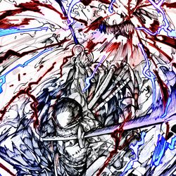 This is a pixiv picture whose title is 『地獄の王』.