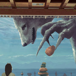 This is a pixiv picture whose title is 対局.