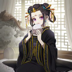 This is a pixiv picture whose title is 烏妃.