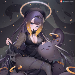 This is a pixiv picture whose title is Ina and Takodachis.