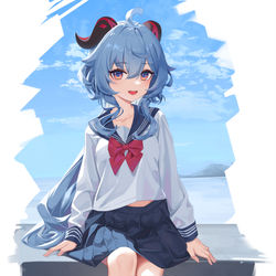 This is a pixiv picture whose title is 甘雨.