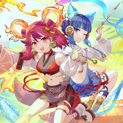 This is a pixiv picture whose title is ハレ & ニニ.