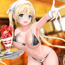 This is a pixiv picture whose title is 気になるメイド服.