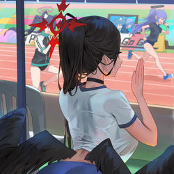 This is a pixiv picture whose title is 羽川ハスミ.