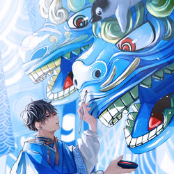 This is a pixiv picture whose title is 最後の一筆.
