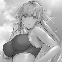 This is a pixiv picture whose title is 気になる男子の視界に入ったことを確認してからくい込みを直すこと～.