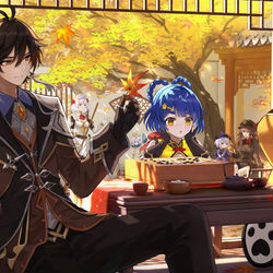 This is a pixiv picture whose title is 一葉知秋.