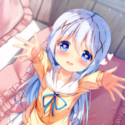 This is a pixiv picture whose title is ギュッとして欲しいチノちゃん.
