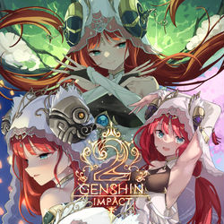This is a pixiv picture whose title is 原神2周年イラスト（ニィロウのテイワットツアー）.