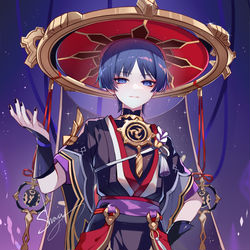 This is a pixiv picture whose title is Scaramouche.