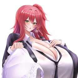 This is a pixiv picture whose title is かっちり着込んでる女の子の下着見せつけ(＋おまけ).