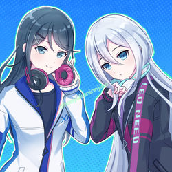 This is a pixiv picture whose title is 今回のバナー衣装でペアルックな一歌ちゃんと奏ちゃん.