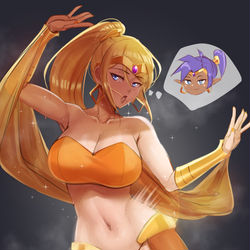 This is a pixiv picture whose title is Samus Belly dancer.