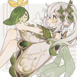 This is a pixiv picture whose title is ナヒーダちゃんとアランナラ.