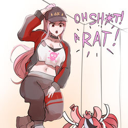 This is a pixiv picture whose title is OH SH*T A RAT.
