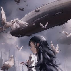 This is a pixiv picture whose title is 風.