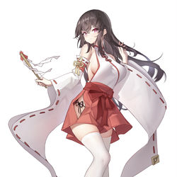 This is a pixiv picture whose title is 巫女.