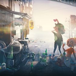 This is a pixiv picture whose title is ポケモンコラボフェス(打ち上げオール明けのすがた).