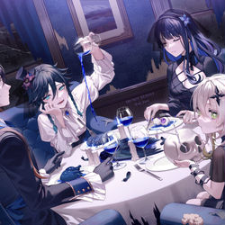 This is a pixiv picture whose title is 晩餐.