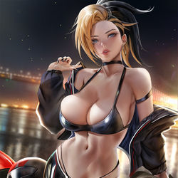 This is a pixiv picture whose title is KDA Akali Fanart Rached.