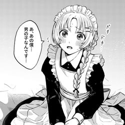 This is a pixiv picture whose title is メイド服の男の娘.