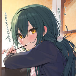 This is a pixiv picture whose title is あのお菓子食べてるギャルとエンカウントする.