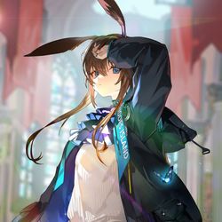This is a pixiv picture whose title is amiya-Arknights.