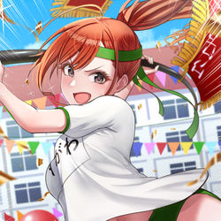 This is a pixiv picture whose title is 夏葉.
