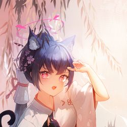 This is a pixiv picture whose title is ❤💙.