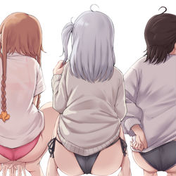 This is a pixiv picture whose title is 秋月型後ろ姿.