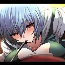 This is a pixiv picture whose title is ポッキーゲーム強行レイ＝サン.