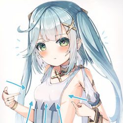 This is a pixiv picture whose title is →↑↑↑←.