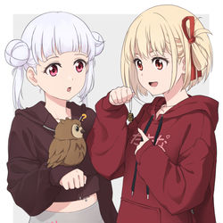This is a pixiv picture whose title is 嵐千砂都 & 錦木千束.