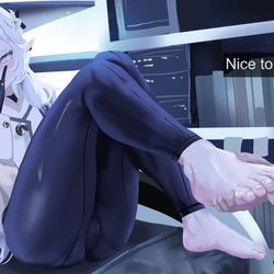 This is a pixiv picture whose title is Himari, nice to feet you.