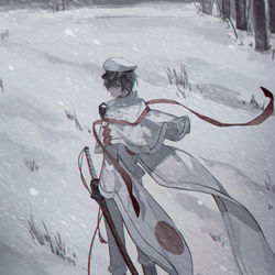 This is a pixiv picture whose title is 迷う.
