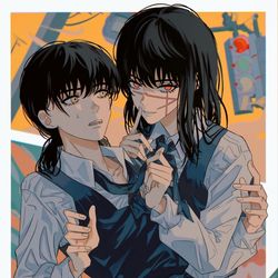 This is a pixiv picture whose title is “嘘。”.
