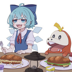 This is a pixiv picture whose title is チルノとホゲータ.