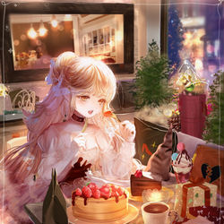 This is a pixiv picture whose title is 失恋魔女のカフェ.