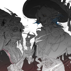 This is a pixiv picture whose title is 💀.