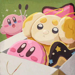 This is a pixiv picture whose title is もっちもっちパピモッチドーナツ.