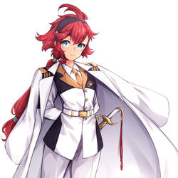 This is a pixiv picture whose title is スレッタ(軍服姿).
