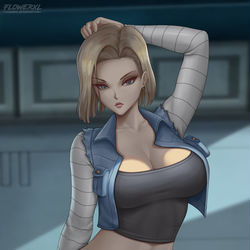 This is a pixiv picture whose title is Android 18.