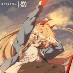 This is a pixiv picture whose title is [RETRO] Power [CHAINSAW MAN].