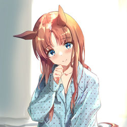 This is a pixiv picture whose title is 寝起きのグラスワンダー.
