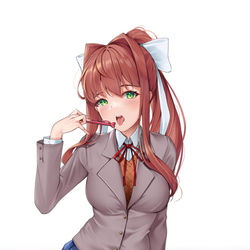 This is a pixiv picture whose title is Monika.