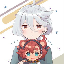 This is a pixiv picture whose title is 【水星の魔女】ミオリネさんはスレッタヌを可愛がりたい.