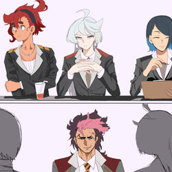 This is a pixiv picture whose title is ガンダム面接グエル君（高卒）.