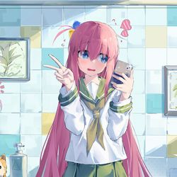 This is a pixiv picture whose title is 神只是在拍照.